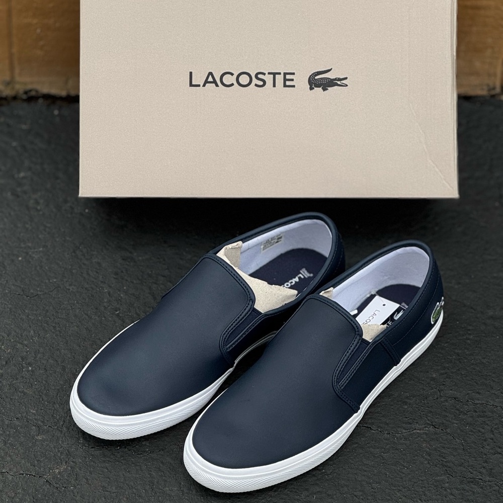 Lacoste Men's Navy Slip-On Shoes